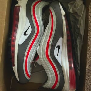 White and red sneakers